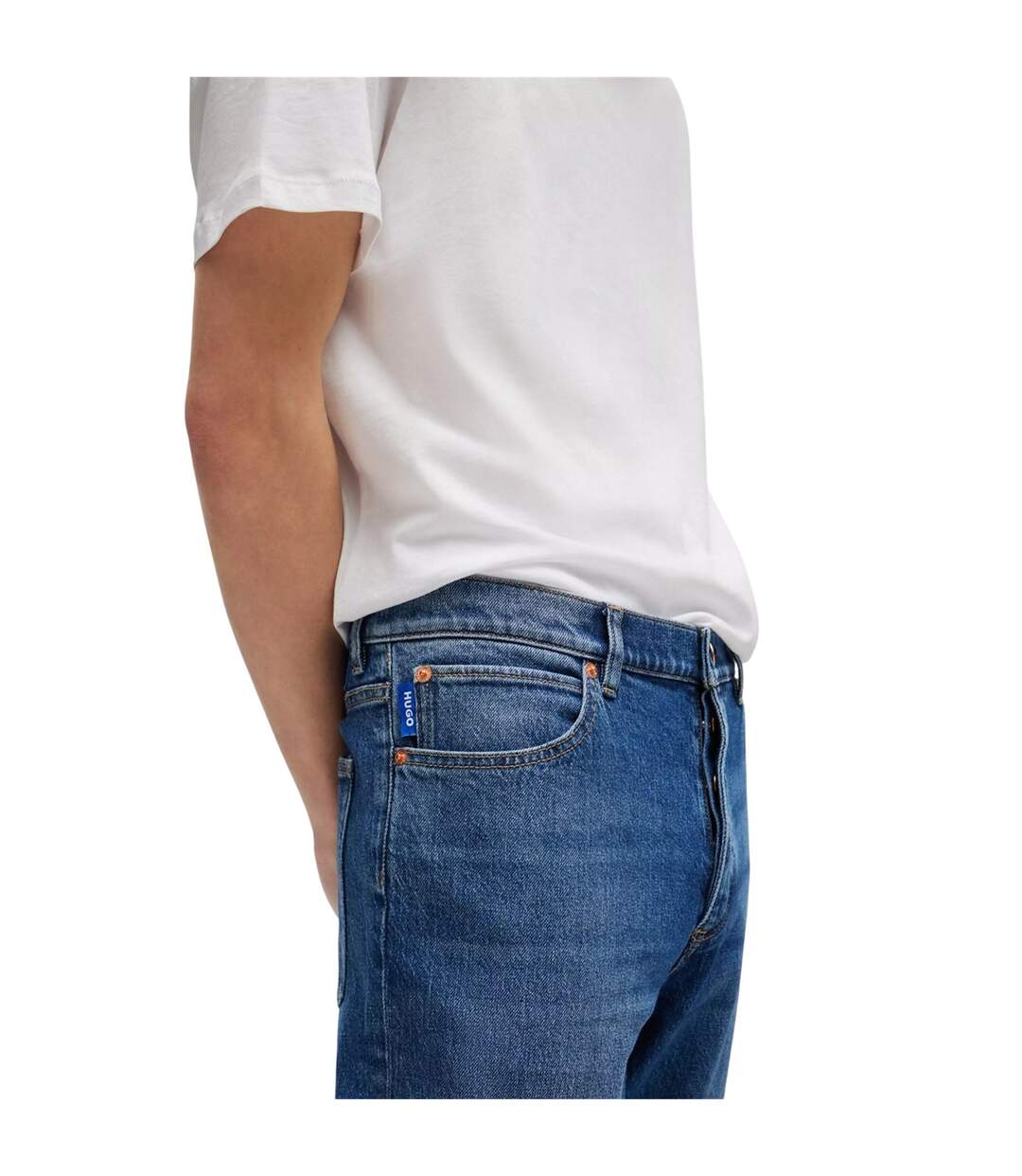 Mens Brody Cotton Straight Leg Jeans Navy Hugo Boss-3