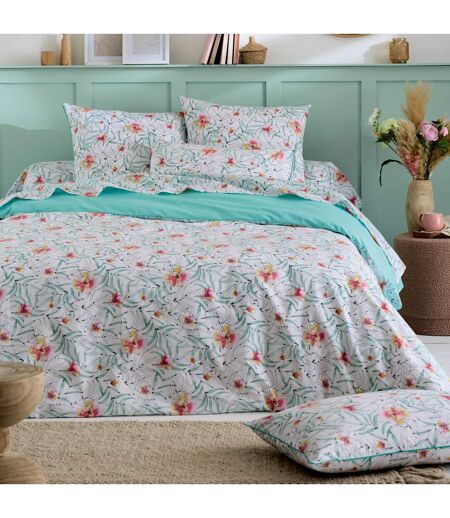 Parure de lit percale de coton ROXANE Taie 65x65 cm