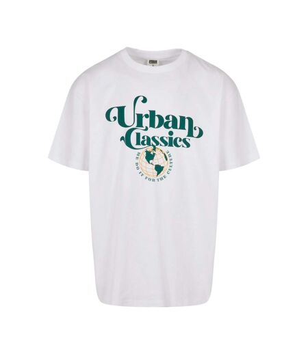 T-shirt Motif/style Globe Homme Blanc Urban Classics