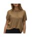 Polo marron femme vero moda lenny-1
