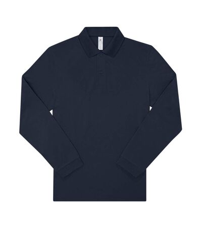 B&C Mens My Long-Sleeved Polo Shirt (Navy) - UTRW8971