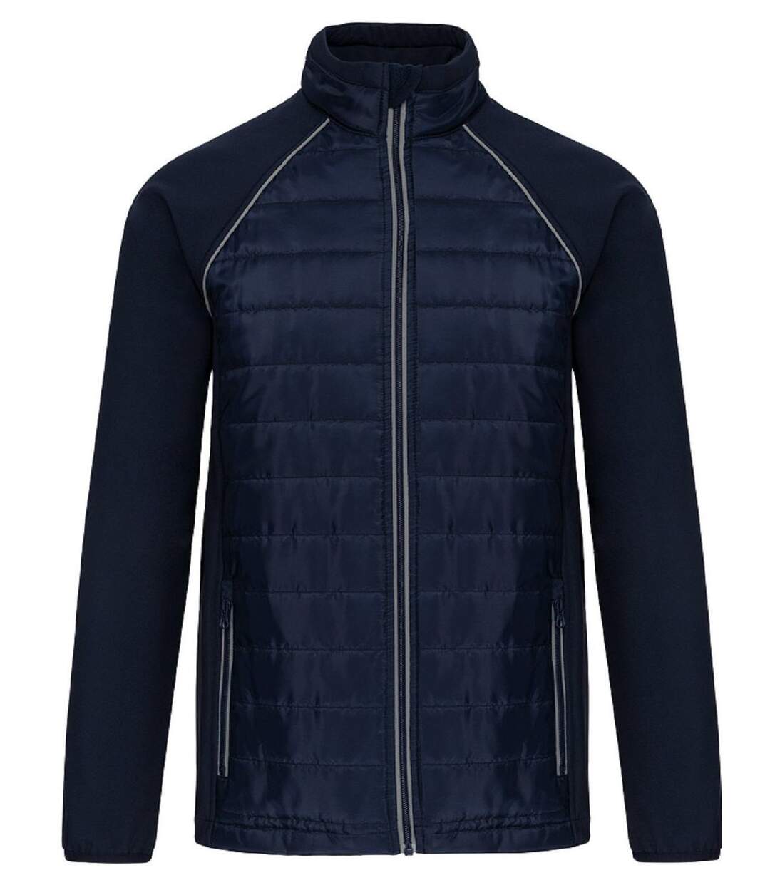 Veste Softshell DayToDay bi-matière - Unisexe - WK6147 - bleu marine et gris silver-1