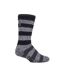 Mens Striped Fleece Lined Thick Slipper Socks