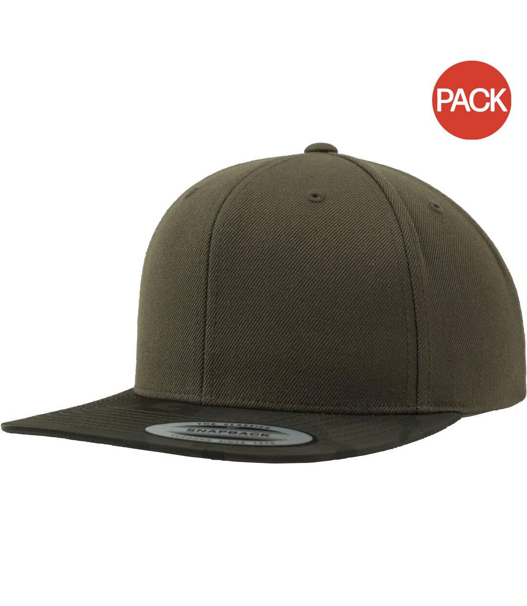 Flexfit Camo Visor Snapback Cap (Pack of 2) (Olive Camo) - UTRW6774