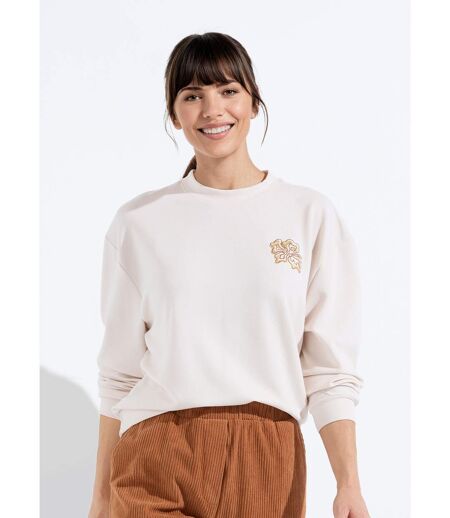 Sweat volume boite molleton brodé détail brillant