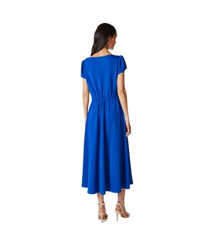 Womens/ladies textured jersey midi dress blue Principles