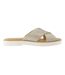 Womens/ladies Mae Crossover Vegan Sandals Champagne Toms-3