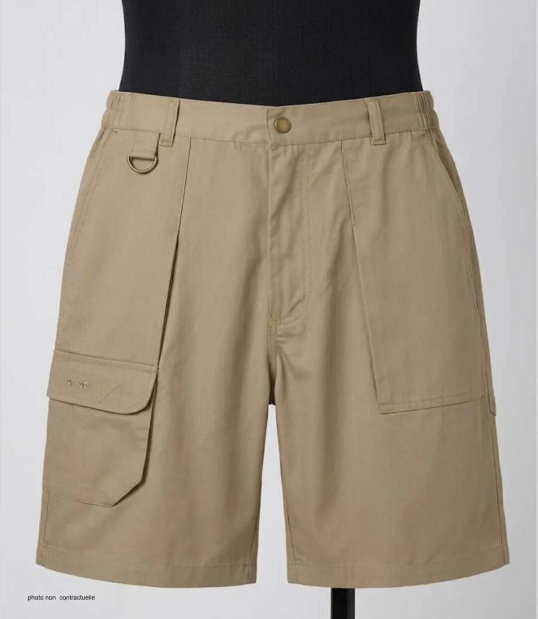 Short homme MAYFLOWER 710099U001 camel marron : la solidité du polycoton pour un look aventurier-3