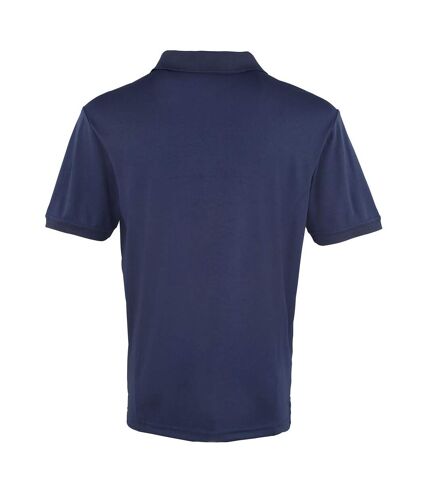 Premier Mens Coolchecker Pique Short Sleeve Polo T-Shirt (Navy)