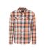 Mens trace flannel long-sleeved shirt orange Mountain Warehouse