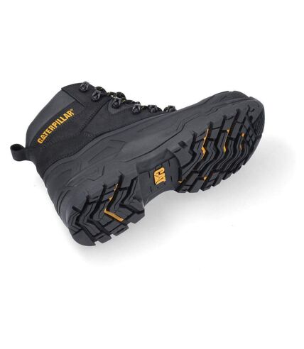 Caterpillar Mens Typhoon SBH Leather Safety Boots (Black/Yellow) - UTFS8987