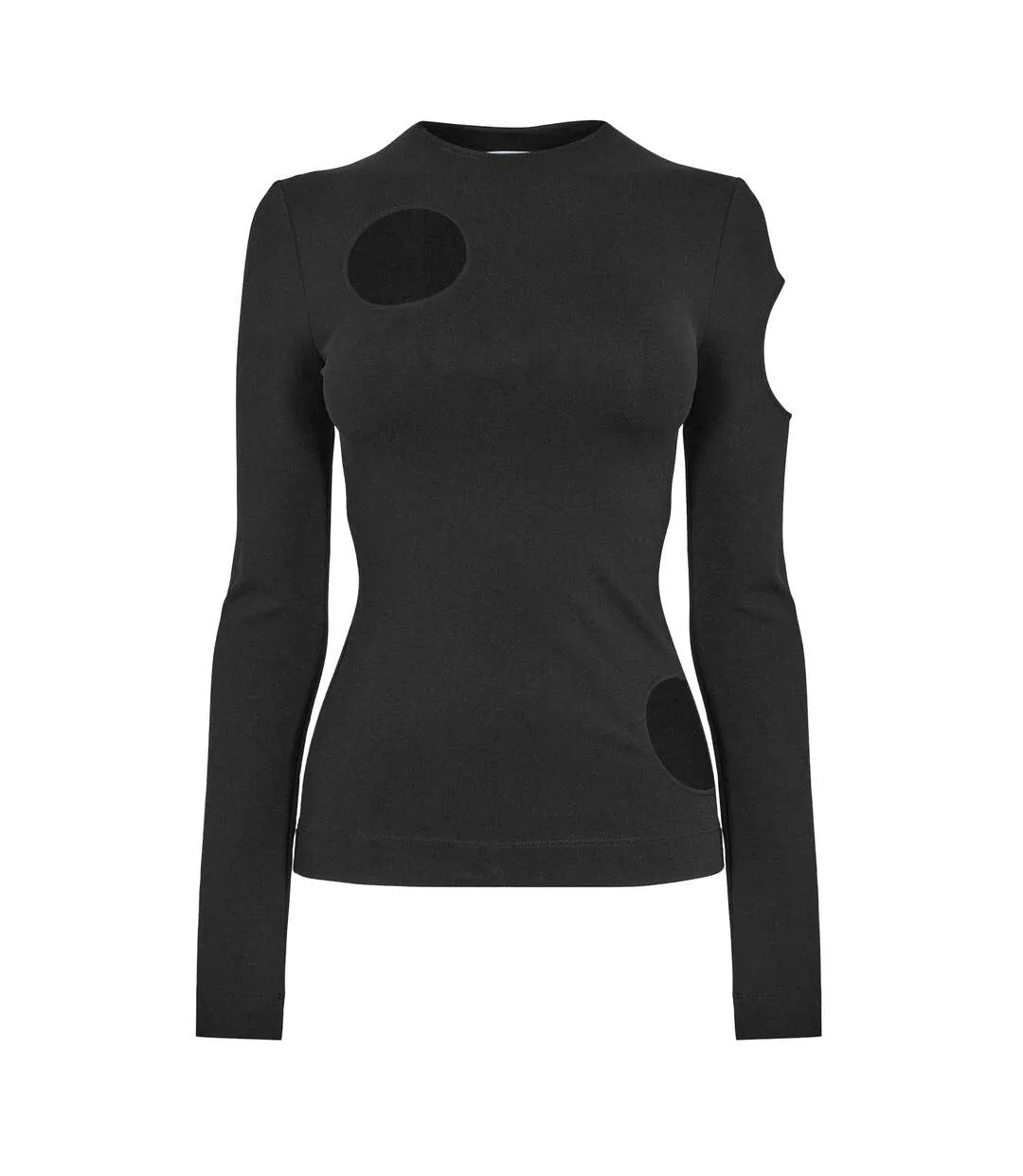 Haut Manches Longues Motif/style Découpé Meteor Femme Noir Off White-2