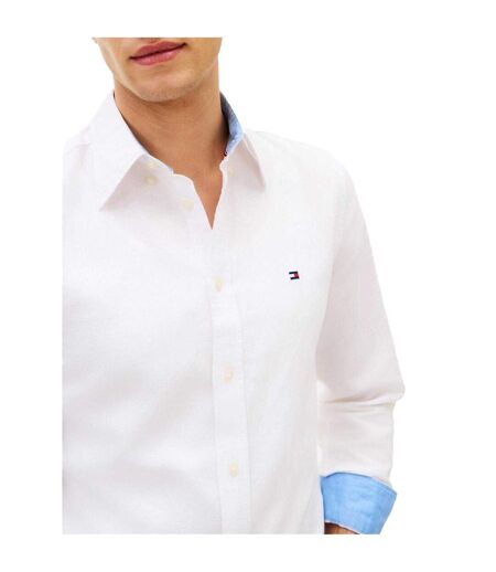 Chemise Motif/style Logo Brodé Homme Blanc Tommy Hilfiger