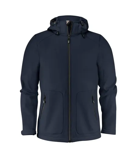 Mens Karting Soft Shell Jacket Dark Navy Printer