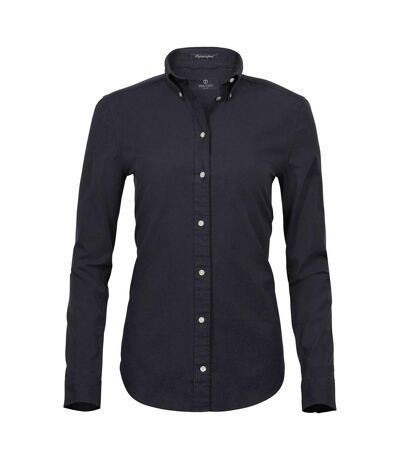 Tee Jays Womens/Ladies Perfect Long Sleeve Oxford Shirt (Black)