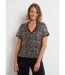 T-shirt en résille imprimée avec sequins-1