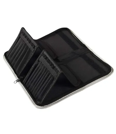 Trousse à Maquillage 15 Pinceaux 28cm Gris
