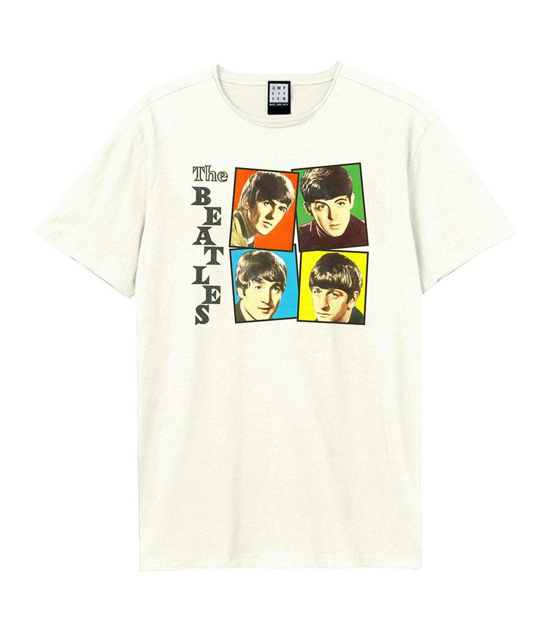 T-shirt In Boxes Adulte Vieux Blanc The Beatles-1