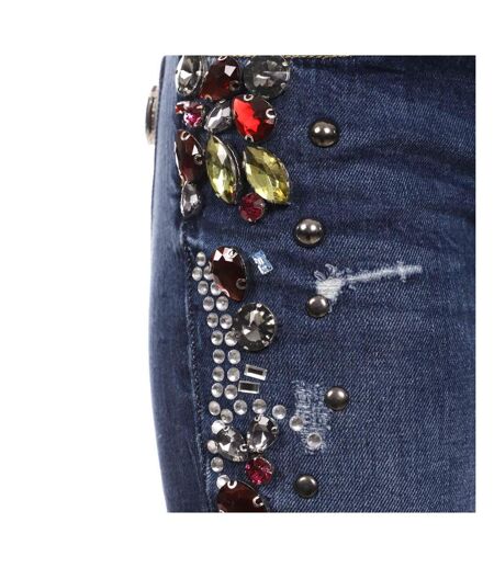 Jean slim bleu brut femme guess fylt