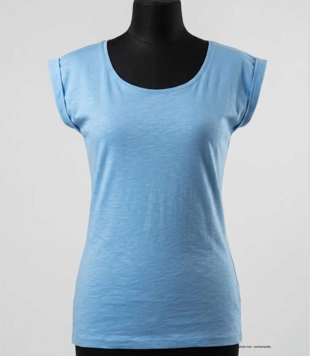 Tee-shirt MAYFLOWER DELHI3 sans manches : fraîcheur azur en coton flammé-3