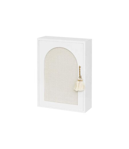 Boîte à Clés Miroir Wild Romance 28cm Blanc