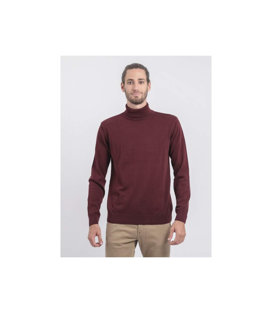 Pull col roulé pur coton LODIRK