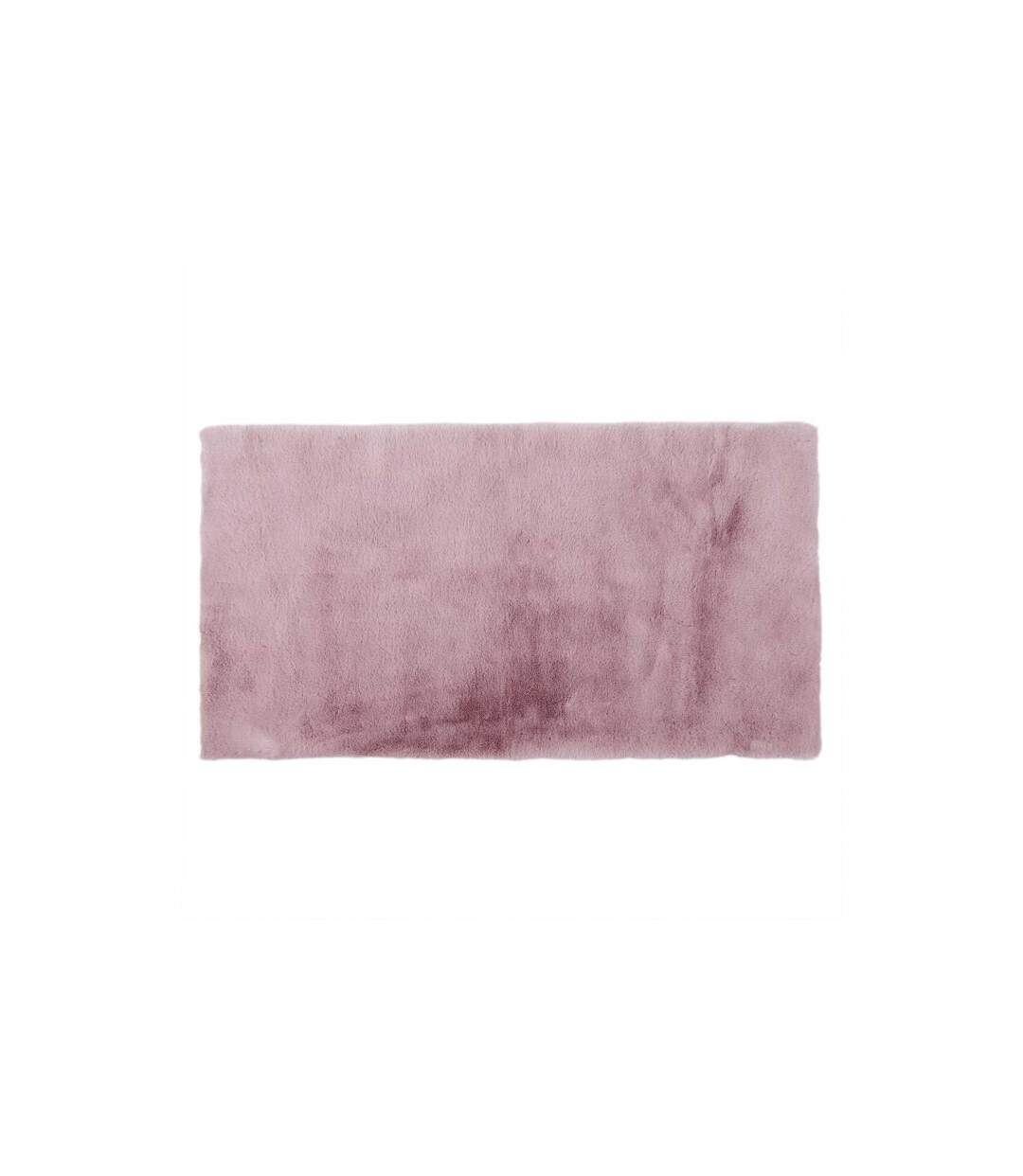 Tapis Imitation Fourrure Fin 60x110cm Rose-1