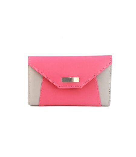 Eastern Counties Leather Savannah Envelope Leather Coin Purse (Ivory/Rose) (One Size)