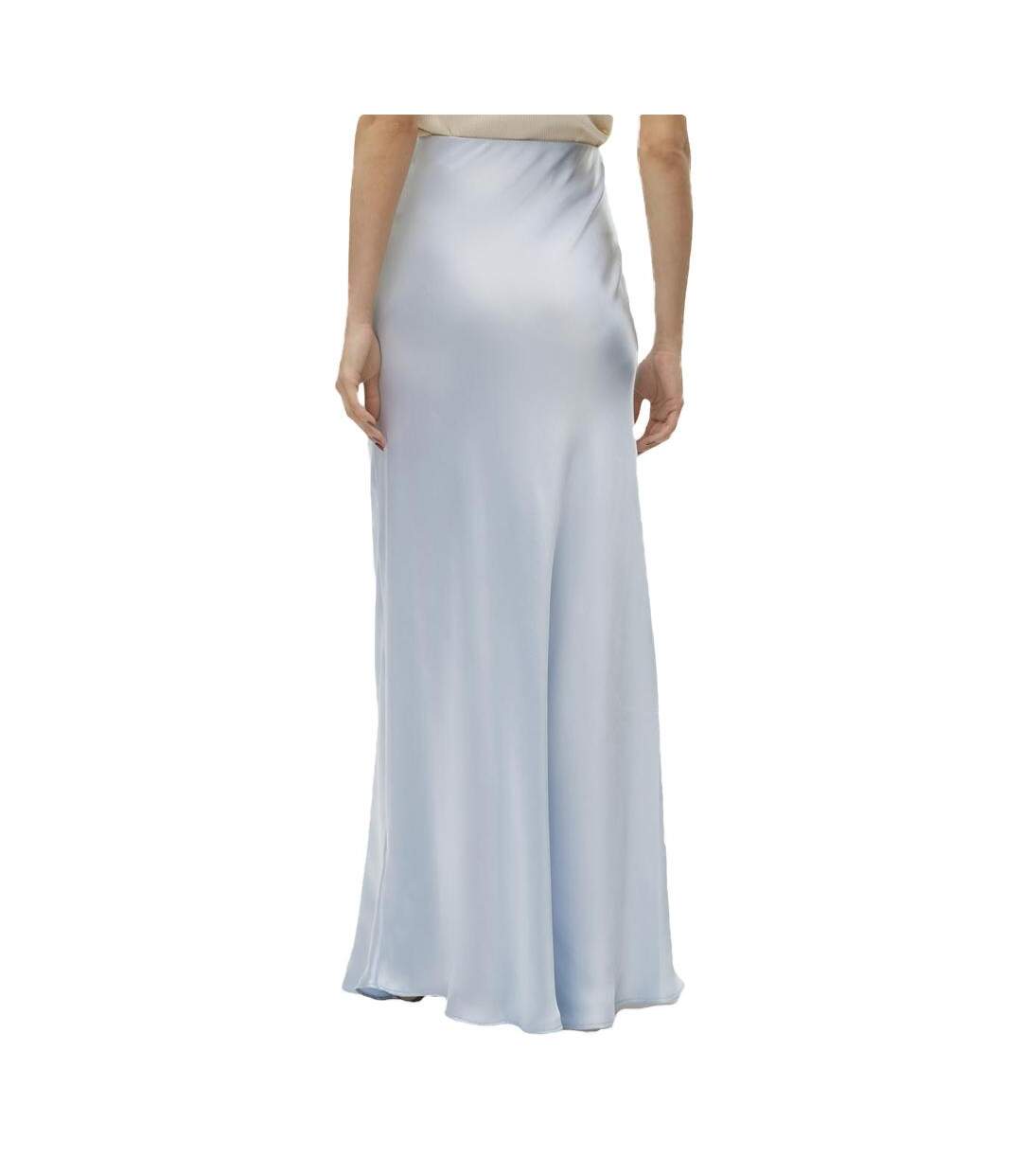 Jupe longue taille haute bleu vero moda beatrice-2
