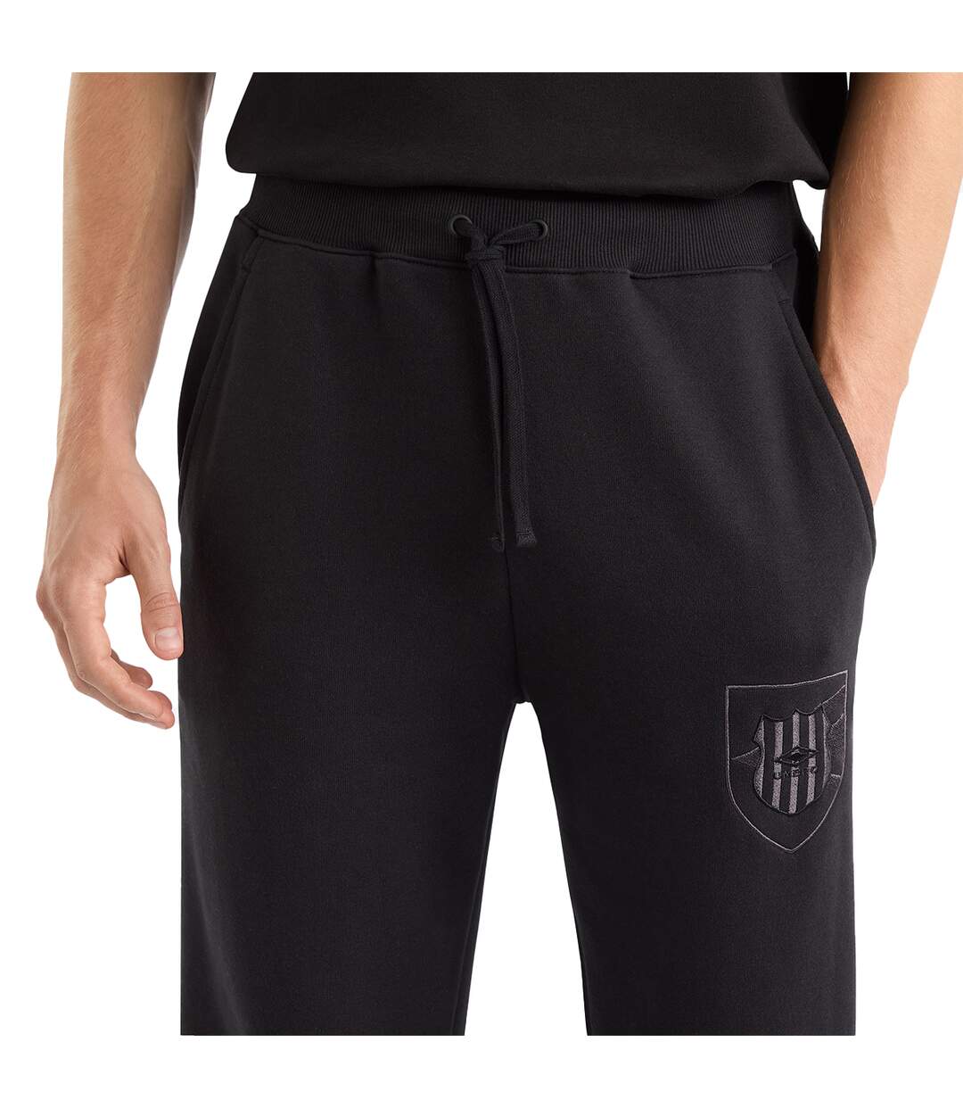 Mens crest jogging bottoms black Umbro-3