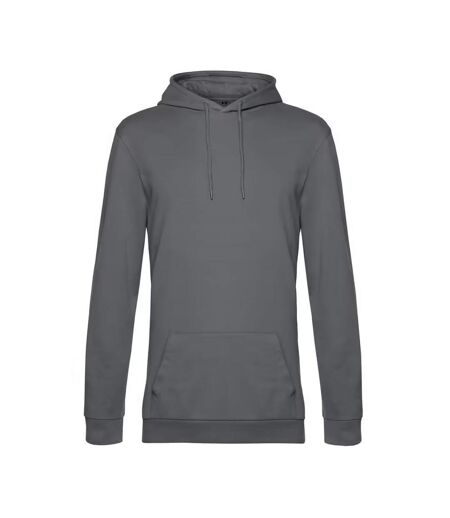 Sweat À Capuche Motif/style Uni Homme Gris B&C