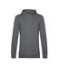 Sweat À Capuche Motif/style Uni Homme Gris B&C-1