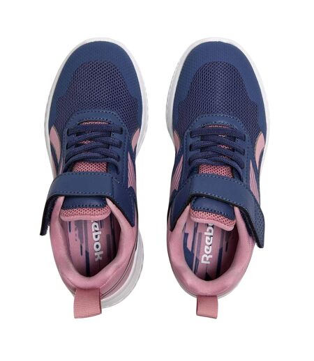 Childrens/kids Rush Runner 5 Elastic Trainers Twilight Purple Reebok