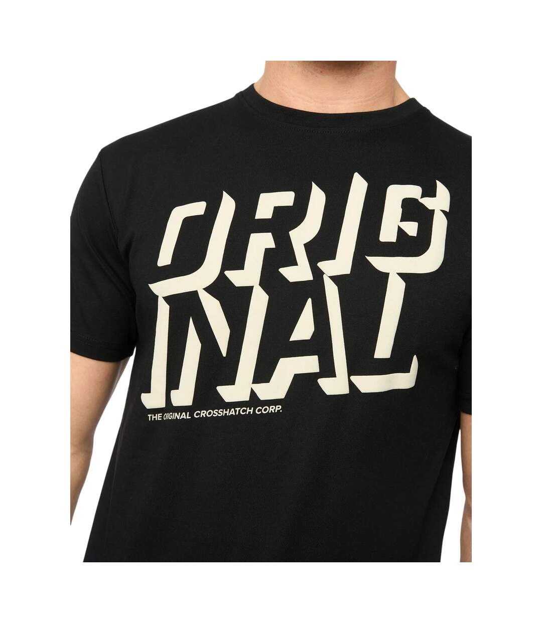 Mens Protrax Cotton T-shirt Black Crosshatch-4