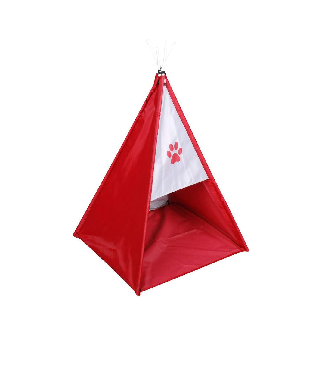 Tente tipi pour chien - Taille M - Rouge-1