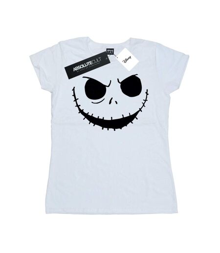 Disney Femme/Les femmes - T-shirt en coton à motif de Jack de Nightmare Before Christmas (Blanc) - UTBI35591