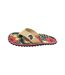 Mens Islander Hibiscus Denim Flip Flops Multicoloured Gumbies-2