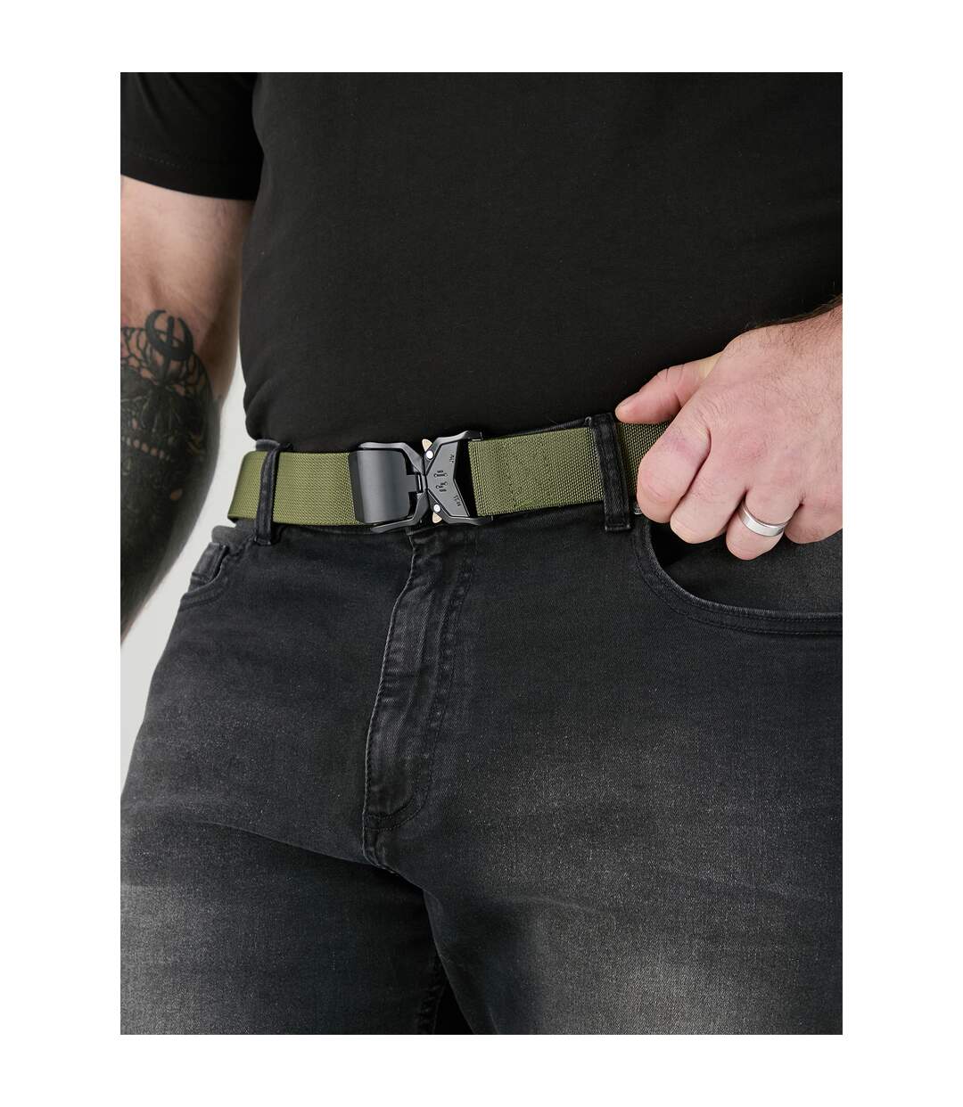 Ceinture D555 Dale Homme Vert Kaki Duke-4
