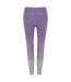 Tombo Womens/Ladies Seamless Fade Out Leggings (Purple/Light Gray Marl)