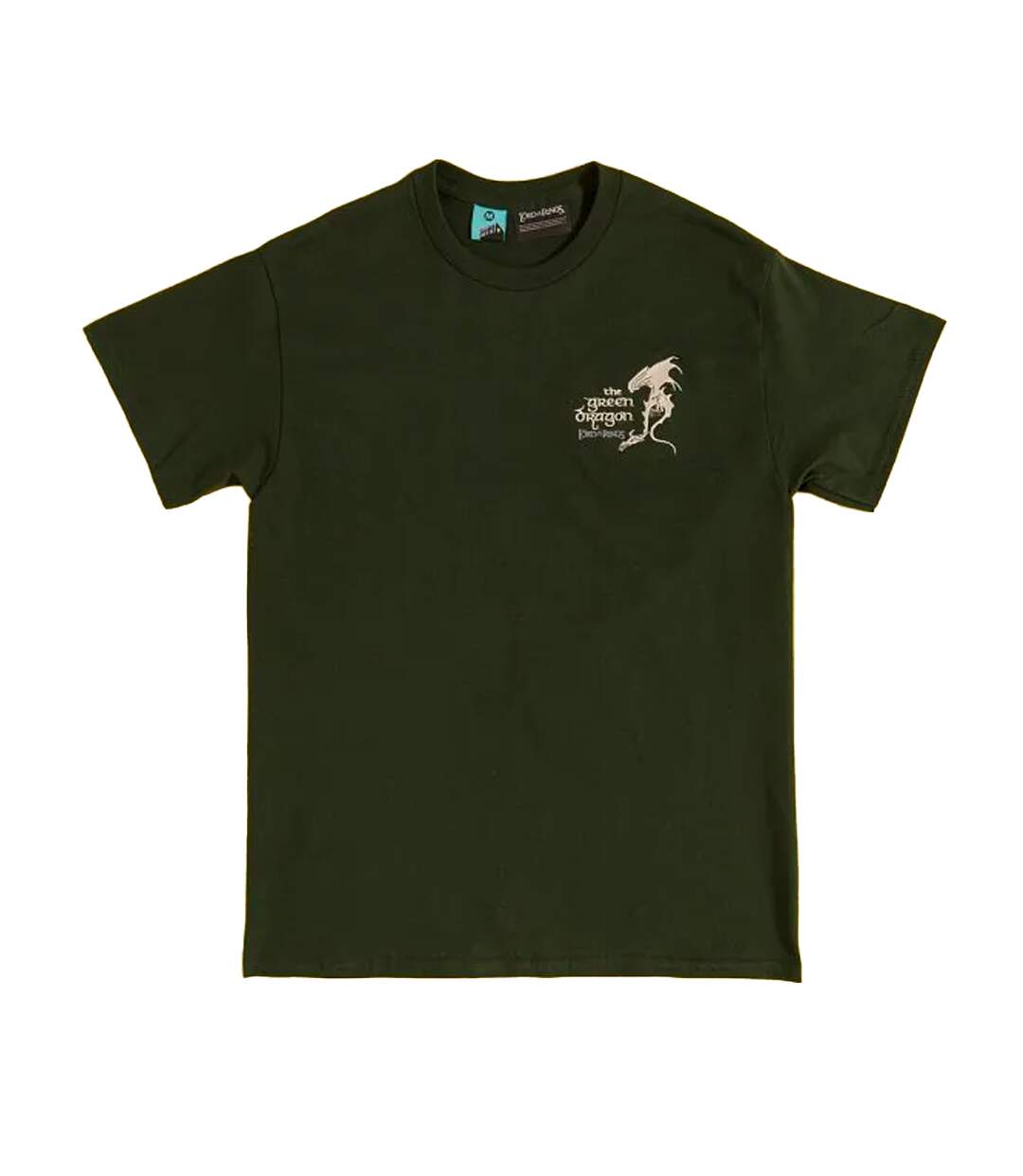 T-shirt Motif Dragon Vert Motif/style Brodé Adulte Vert The Lord Of The Rings-2