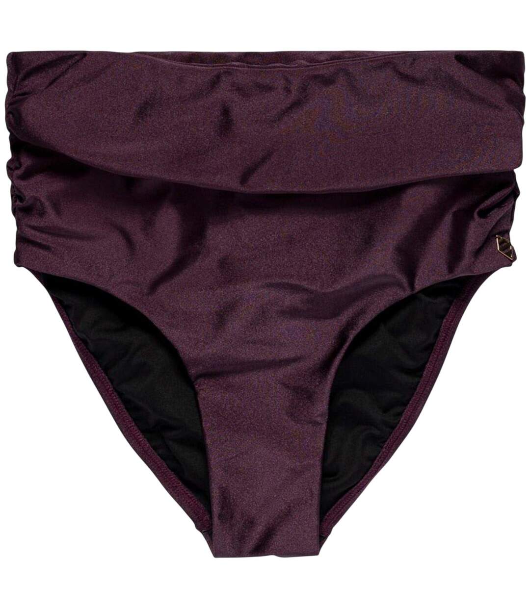 Womens/ladies High Waist Bikini Bottoms Purple Panos Emporio-1