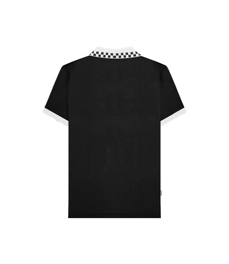 Polo Motif/style À Carreaux Homme Noir Lambretta