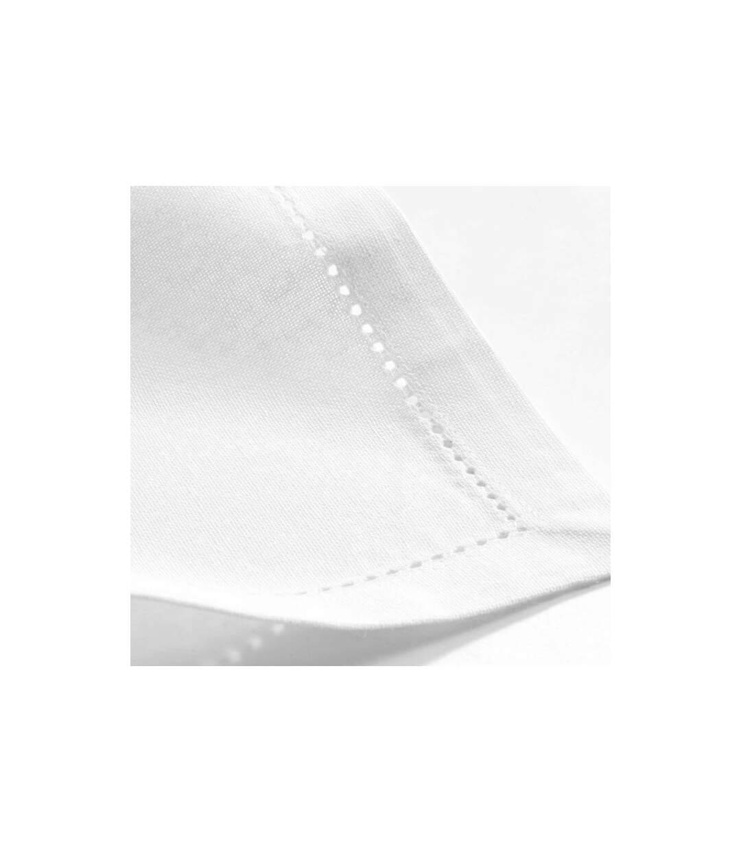 Lot de 3 Serviettes de Table Charline 40x40cm Blanc-3