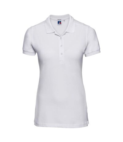 Russell Womens/Ladies Stretch Short Sleeve Polo Shirt (White) - UTBC3256
