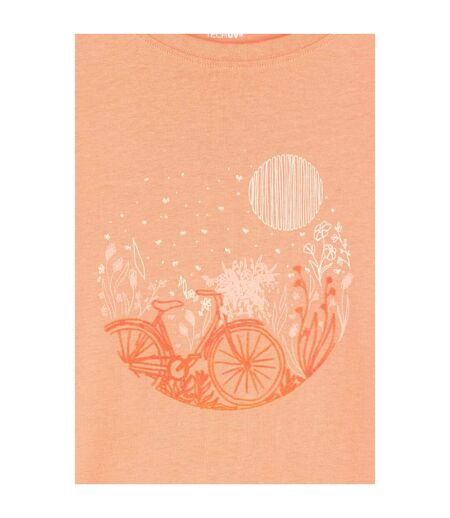 T-shirt Décontracté À Imprimé Graphique Bicyclette Pour Femme Orange Mountain Warehouse