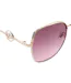 Gilded Metal Frame Sunglasses One Size Gold Light Pink Dune London-4
