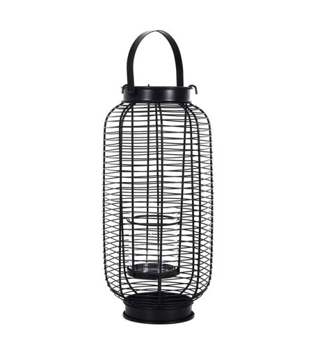Lanterne en Métal Filaire 42cm Noir