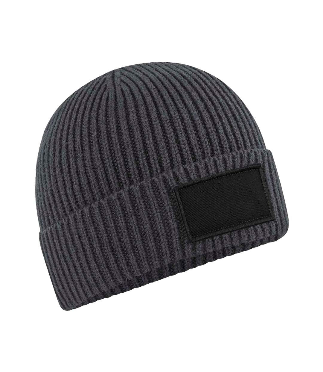 Bonnet Motif/style Écusson Fashion Gris Foncé Noir Beechfield-1