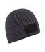 Bonnet Motif/style Écusson Fashion Gris Foncé Noir Beechfield-1
