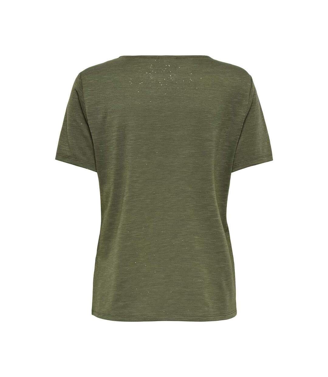 T-Shirt kaki femme jdy flora-2